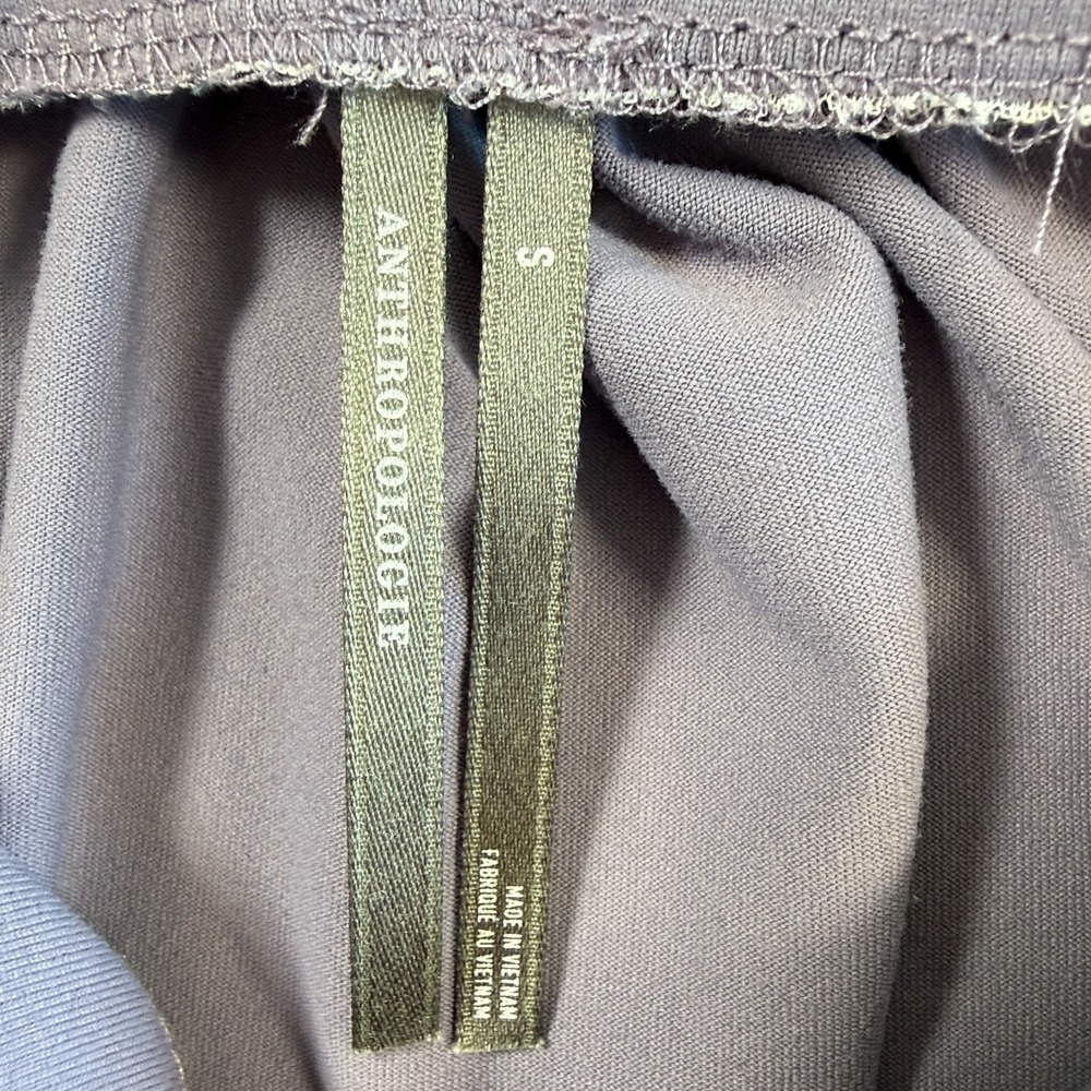 By Anthropologie Womens Ruched Cap Sleeve Top Sz S‎ Regency Fairy Romantic Royal - Picture 5 of 7